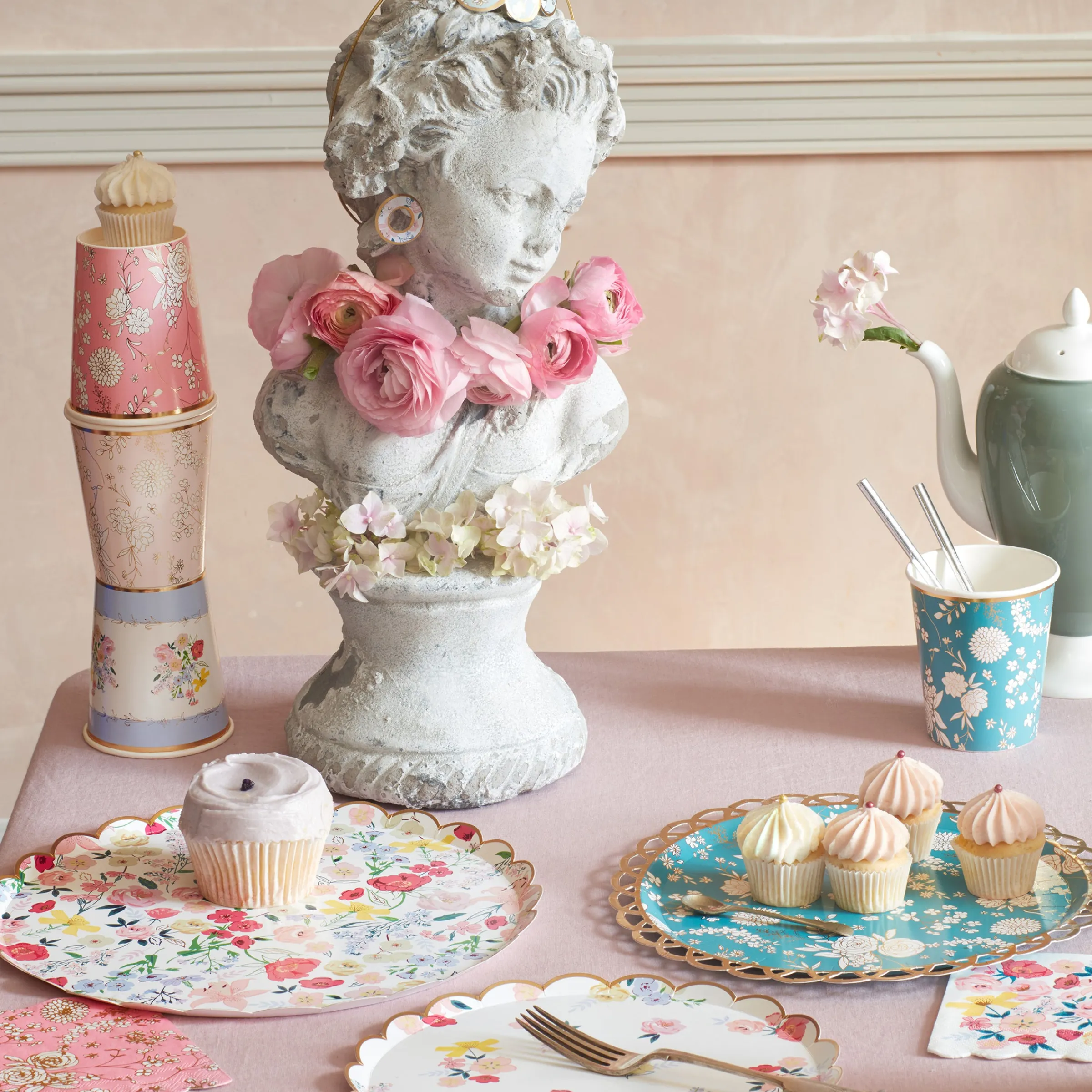 English Garden Party Cups (x 8)>Meri Meri Hot