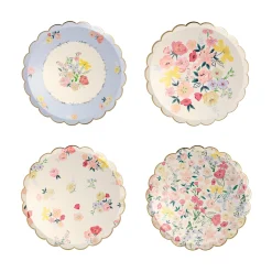 English Garden Side Plates (x 8)>Meri Meri Outlet