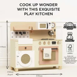 Family Size Wooden Play Kitchen><noscript><img width=