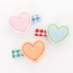 Felt Heart Hair Clips (x 6)><noscript><img width=