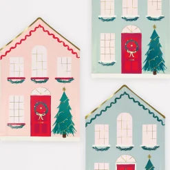 Festive House Plates (x 8)>Meri Meri Clearance