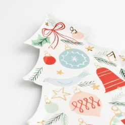 Festive Pattern Tree Plates (x 8)>Meri Meri Hot