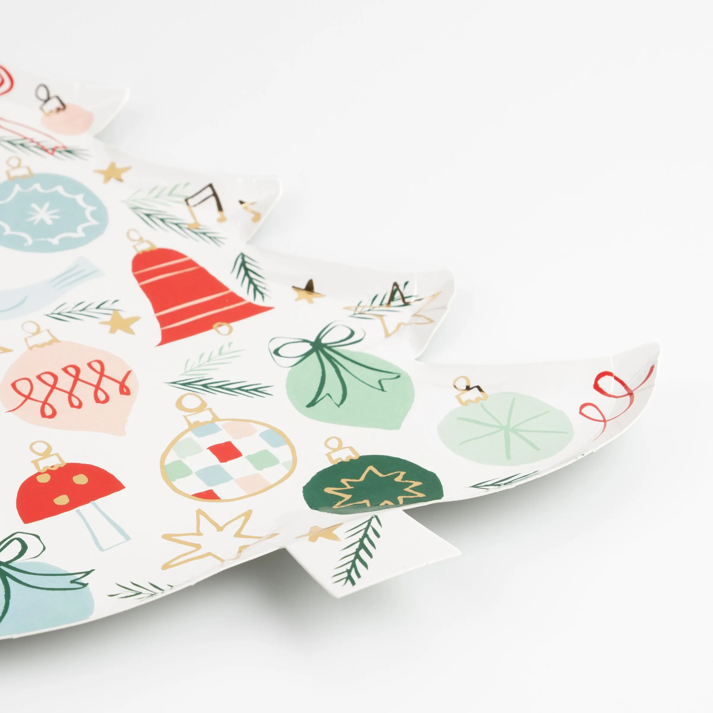Festive Pattern Tree Plates (x 8)>Meri Meri Hot