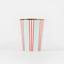 Festive Stripe Cups (x 8)><noscript><img width=