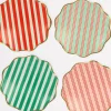 Festive Stripe Dinner Plates (x 8)>Meri Meri Discount