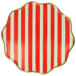 Festive Stripe Dinner Plates (x 8)><noscript><img width=