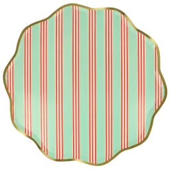 Festive Stripe Dinner Plates (x 8)><noscript><img width=