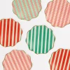 Festive Stripe Side Plates (x 8)>Meri Meri Clearance