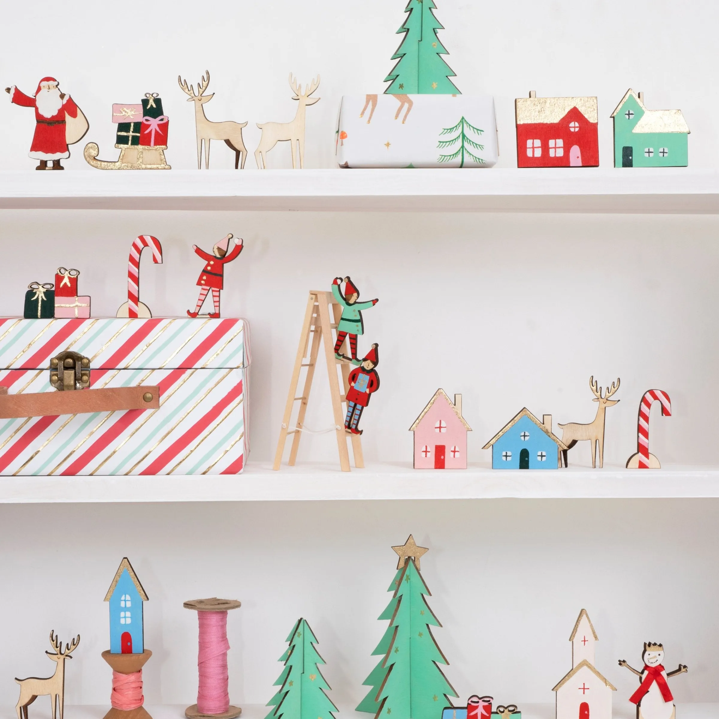 Festive Village Wooden Advent Calendar>Meri Meri Best