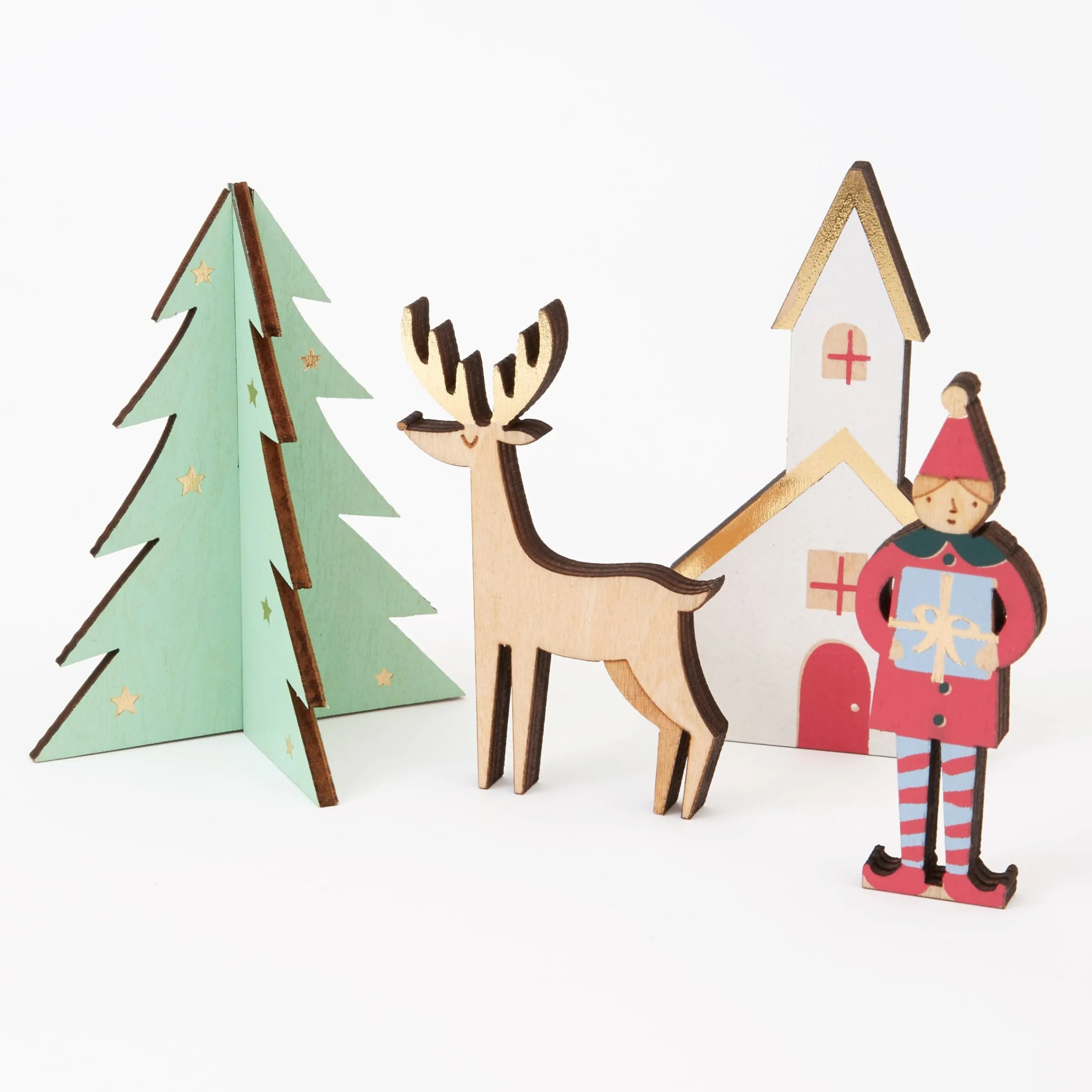 Festive Village Wooden Advent Calendar>Meri Meri Best
