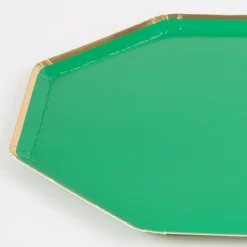 Fir Tree Green Dinner Plates (x 8)>Meri Meri Hot