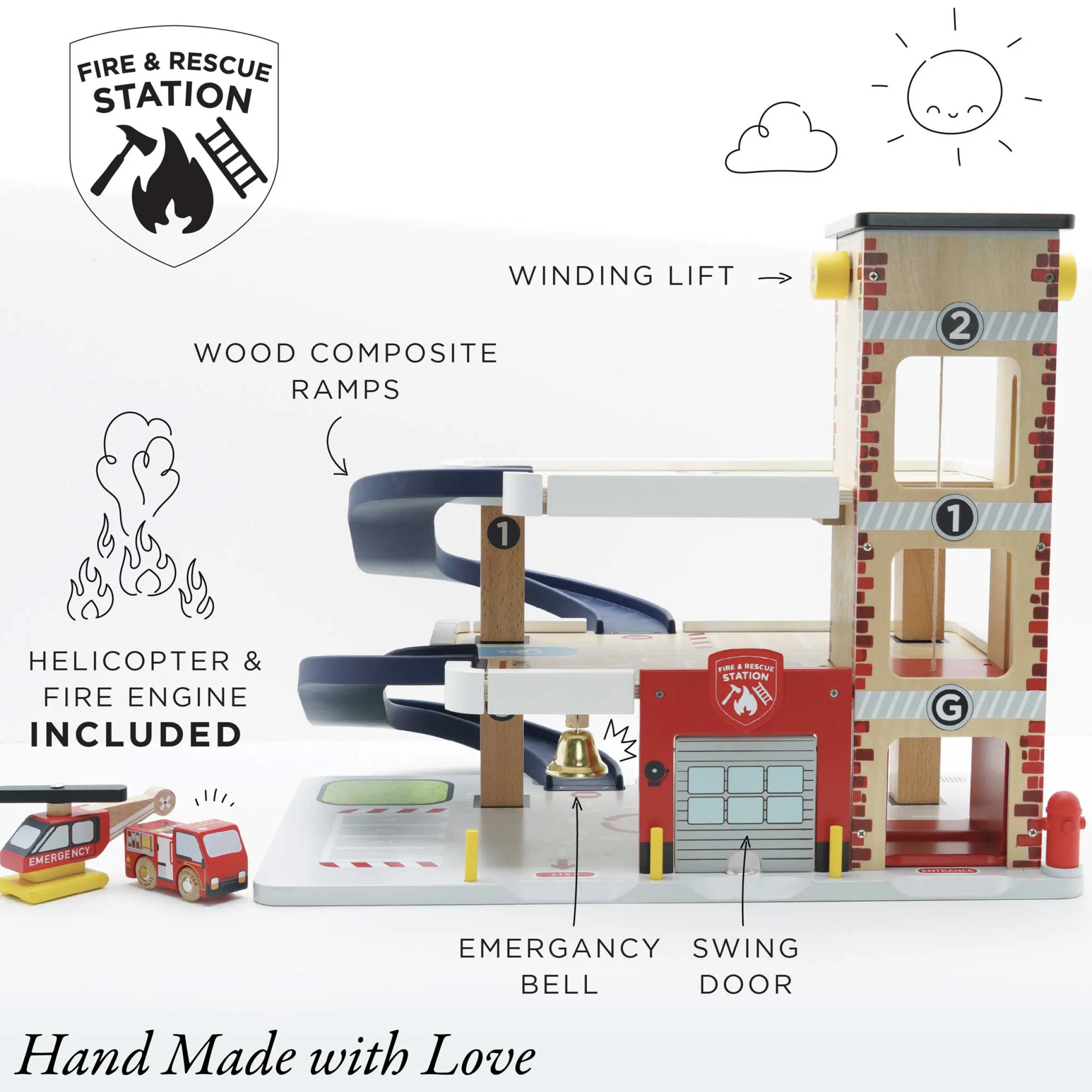 Fire & Rescue Wooden Garage>Meri Meri Discount