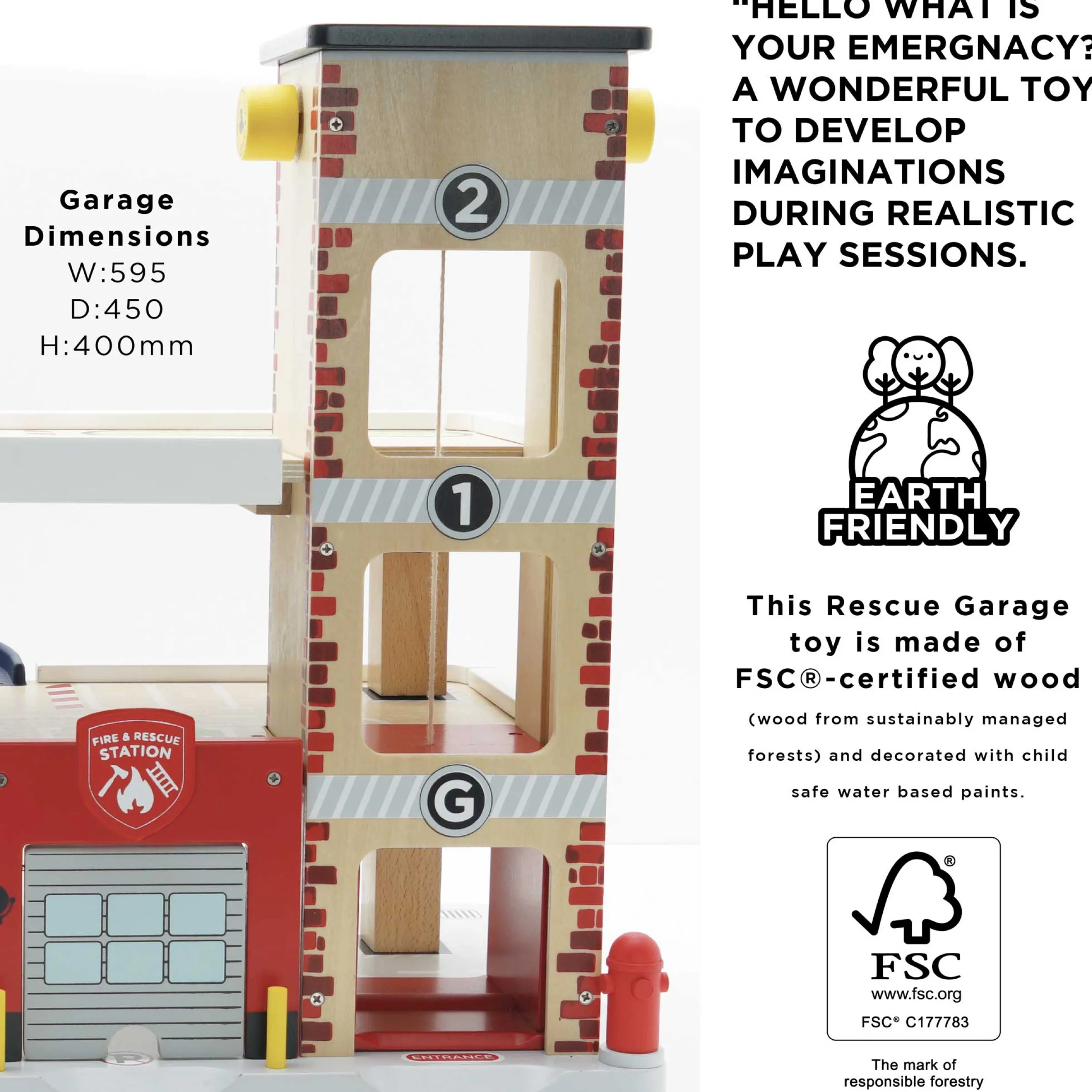 Fire & Rescue Wooden Garage>Meri Meri Discount