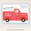 Fire Truck Download & Print Invitation>Meri Meri Sale
