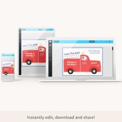 Fire Truck Download & Print Invitation>Meri Meri Sale