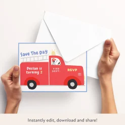 Fire Truck Download & Print Invitation><noscript><img width=