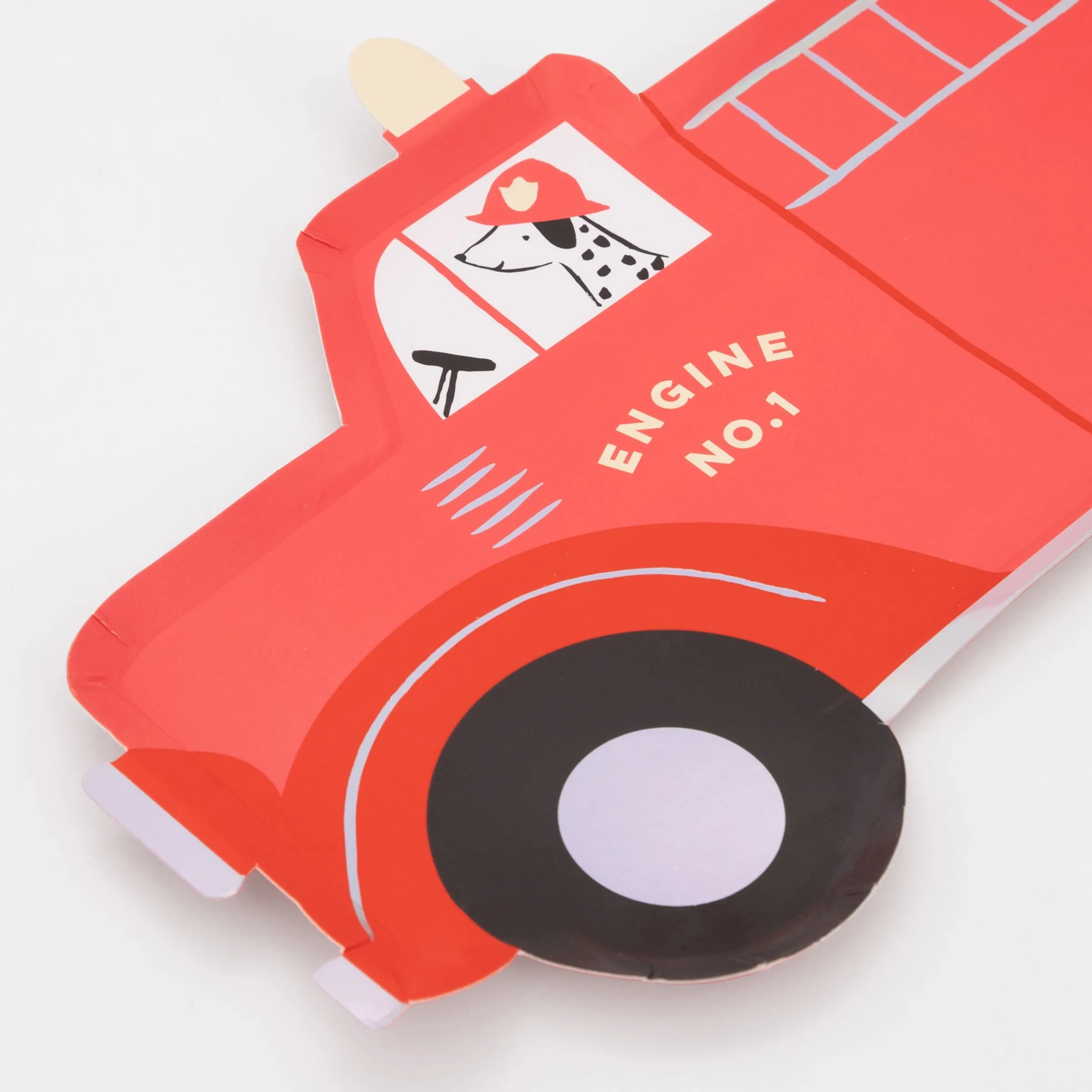 Fire Truck Plates (x 8)>Meri Meri Discount