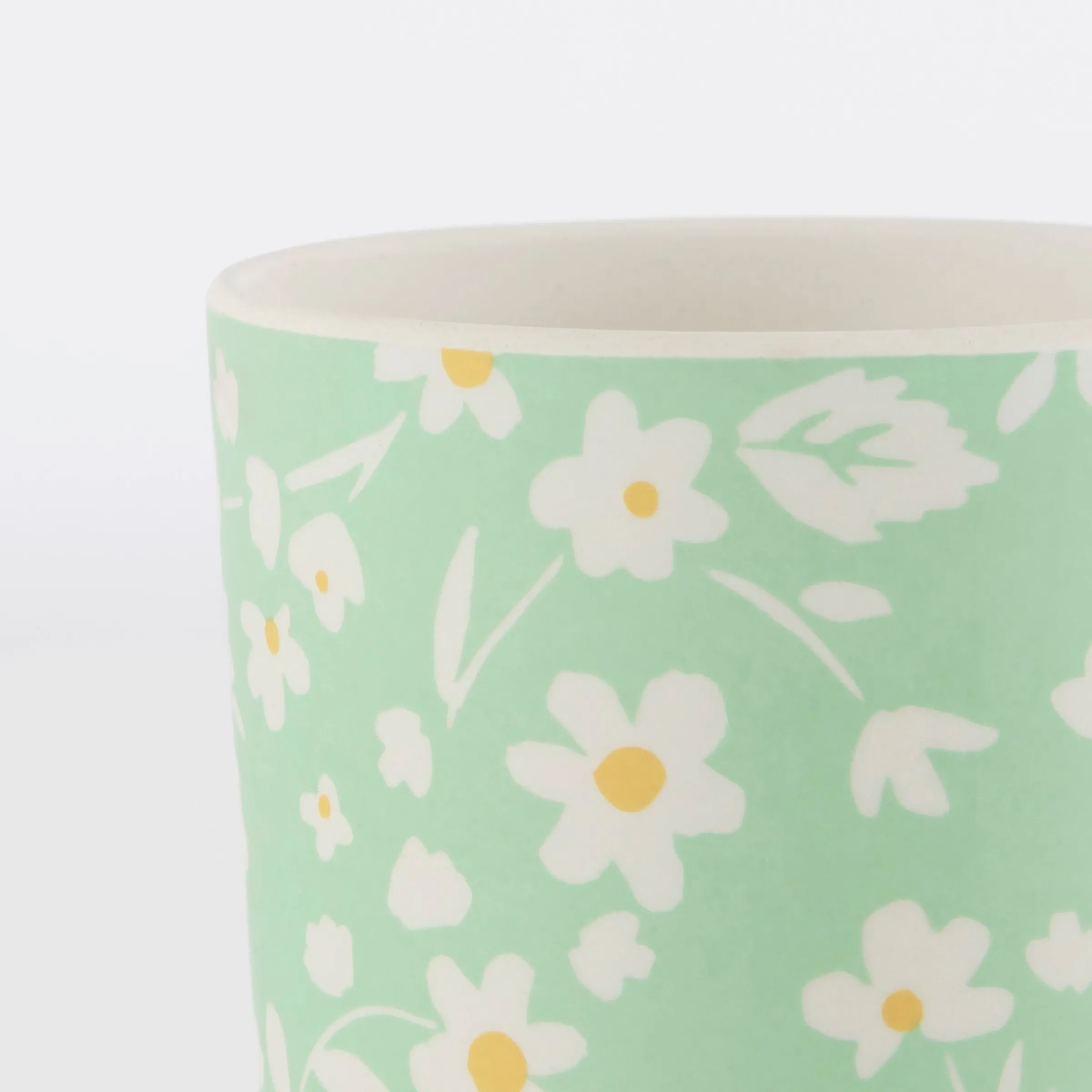 Floral Reusable Bamboo Cups (x 6)>Meri Meri New