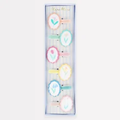 Flower Cameo Hair Clips (x 6)>Meri Meri Online