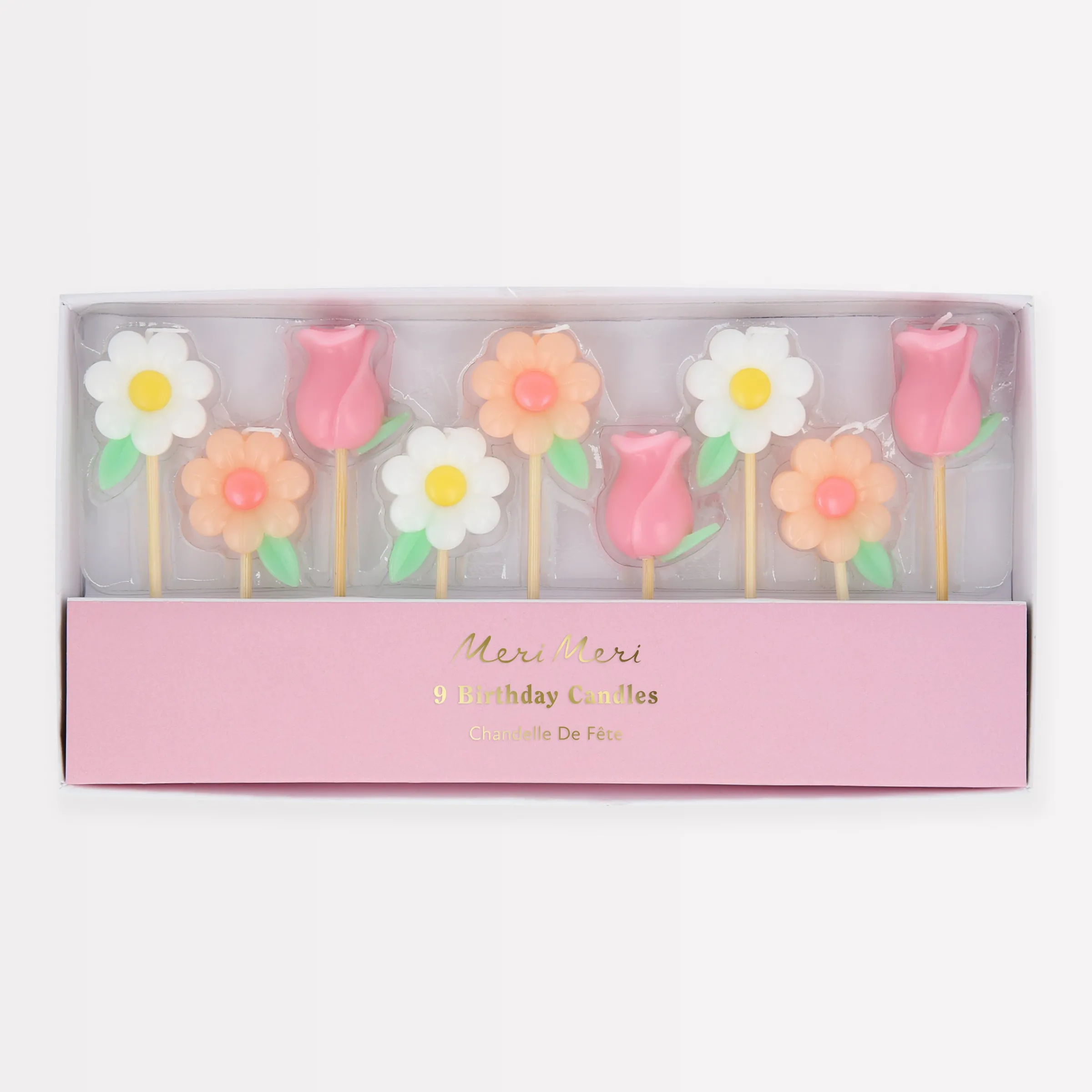 Flower Garden Candles (x 9)>Meri Meri New