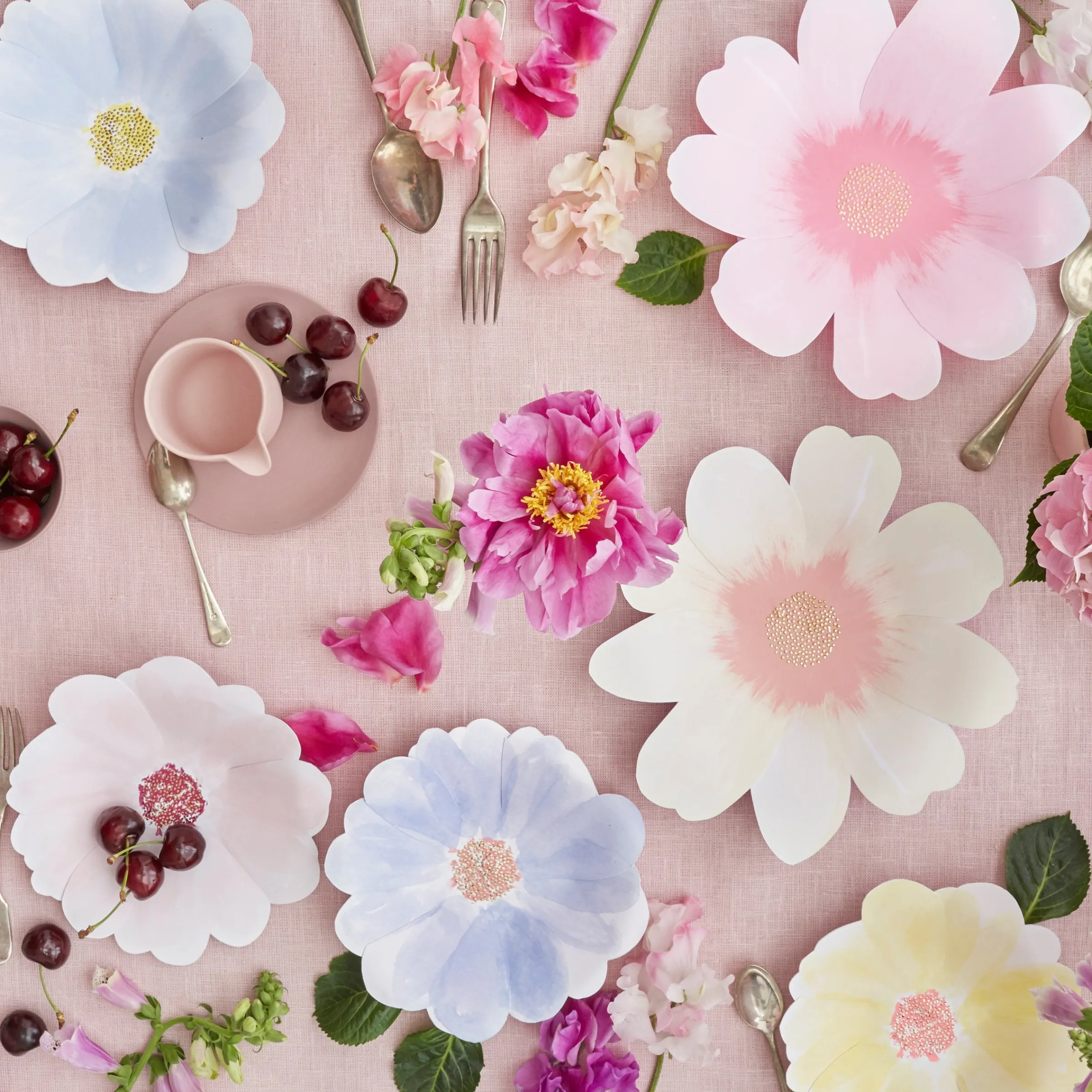 Flower Garden Large Plates (x 8)>Meri Meri Online