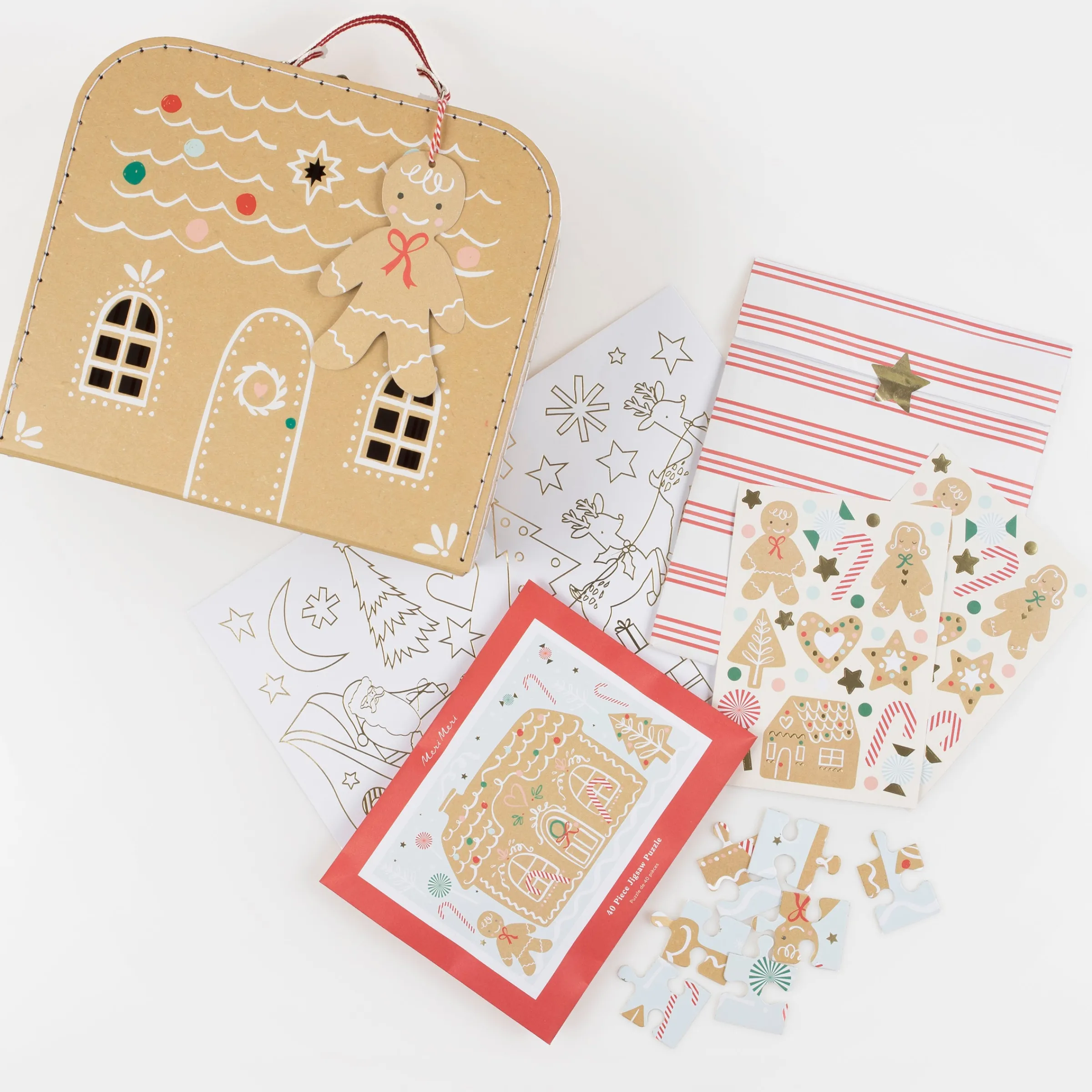 Gingerbread Christmas Eve Suitcase>Meri Meri New