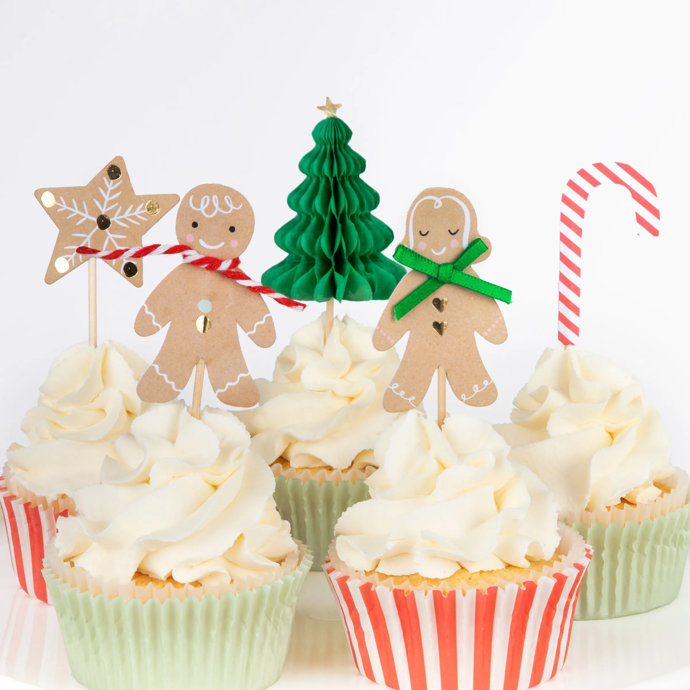 Gingerbread Cupcake Kit (x 24 toppers)>Meri Meri Sale