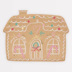 Gingerbread House Plates (x 8)>Meri Meri Clearance