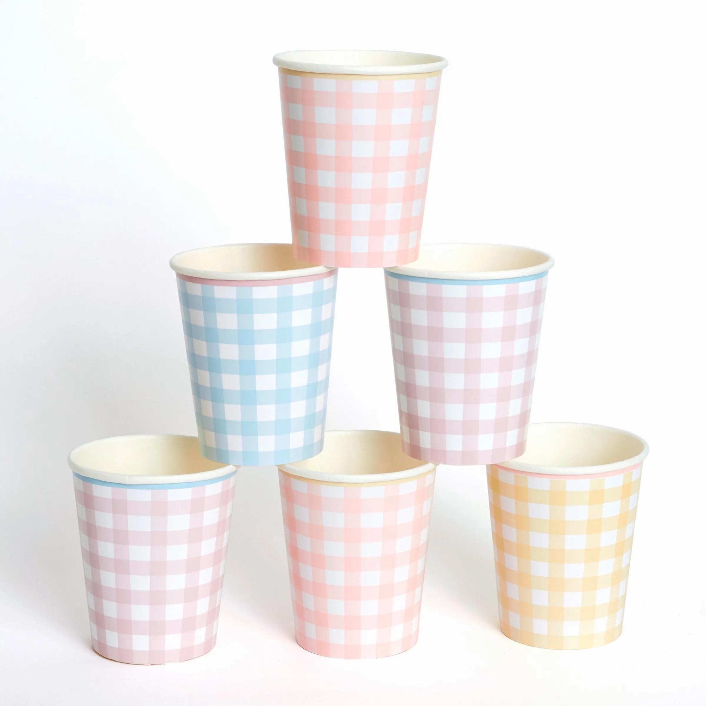 Gingham Cups (x 12)>Meri Meri Outlet