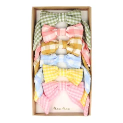 Gingham Hair Bows (x 6)><noscript><img width=