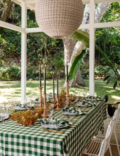 Gingham Hunter Tablecloth>Meri Meri Clearance