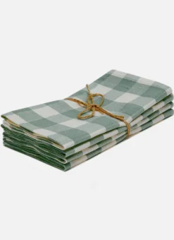 Gingham Sage Napkins>Meri Meri Hot