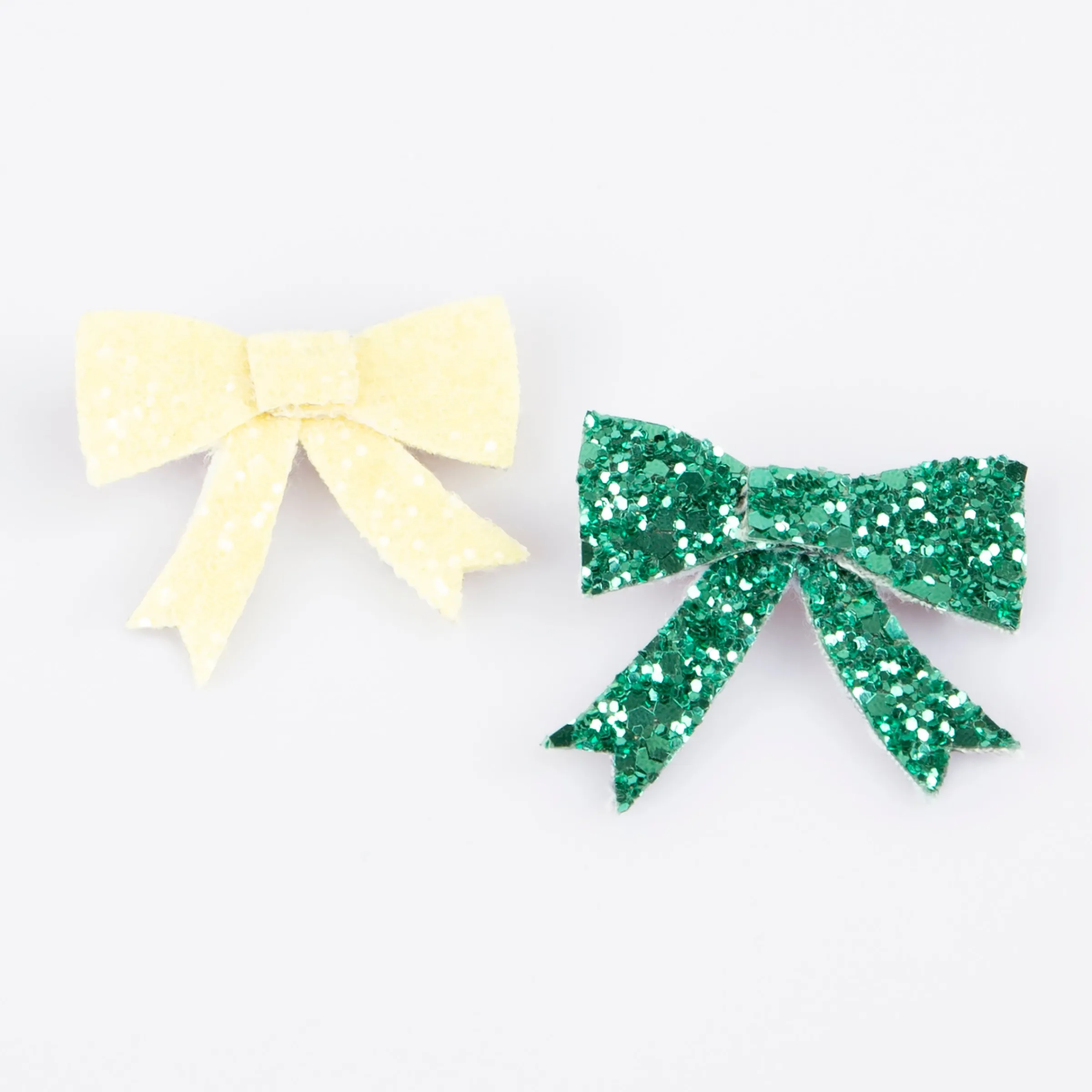 Glitter Bow Hair Clips (x 4)>Meri Meri Fashion