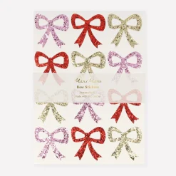 Glitter Bow Stickers (x 8 sheets)>Meri Meri Online