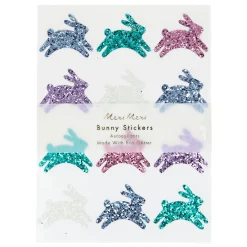 Glitter Bunny Stickers (x 8 sheets)>Meri Meri Clearance