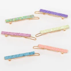 Glitter Rainbow Hair Clips (x 6)><noscript><img width=