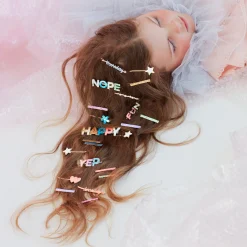 Glitter Rainbow Hair Clips (x 6)><noscript><img width=