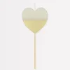 Gold Dipped Heart Candle>Meri Meri Online