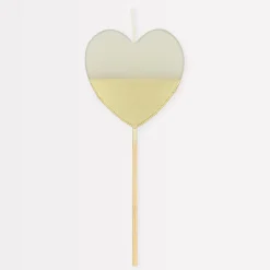 Gold Dipped Heart Candle>Meri Meri Online