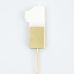 Gold Dipped Number Candles 0-9>Meri Meri Discount