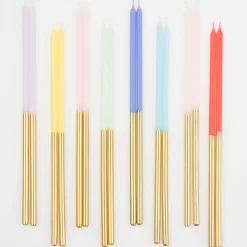 Gold Dipped Rainbow Mix Candles (x 16)><noscript><img width=