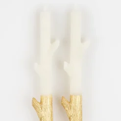 Gold Dipped Stick Candles (x 2)><noscript><img width=