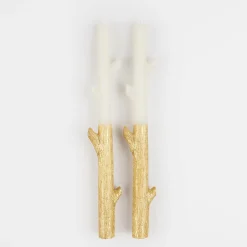 Gold Dipped Stick Candles (x 2)><noscript><img width=