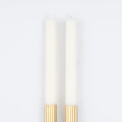 Gold Dipped Table Candles (x 2)><noscript><img width=