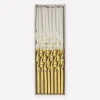 Gold Dipped Twisted Candles (x 16)>Meri Meri Fashion