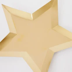 Gold Foil Star Plates (x 8)>Meri Meri New
