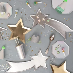 Gold Foil Star Plates (x 8)><noscript><img width=