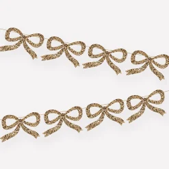 Gold Glitter Bow Garland>Meri Meri Fashion