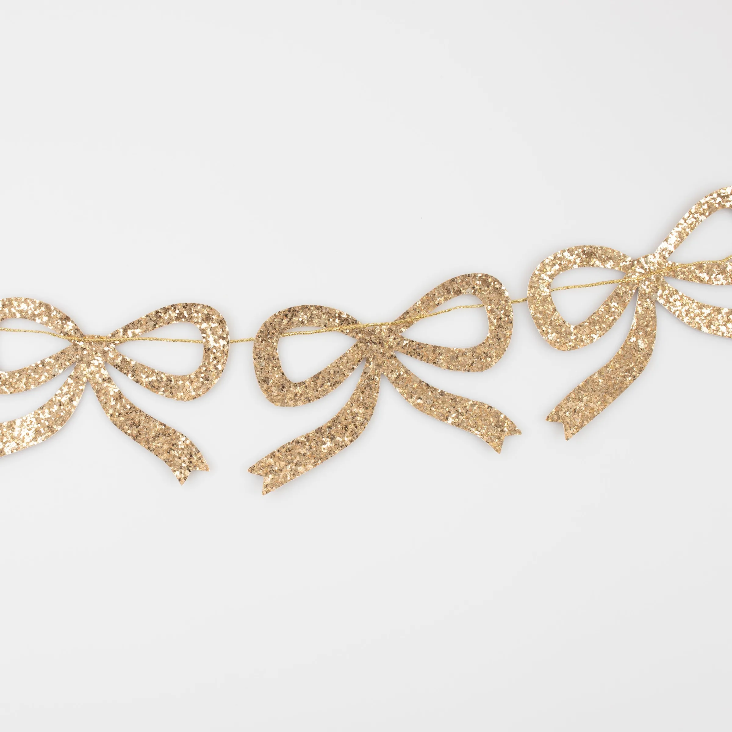 Gold Glitter Bow Garland>Meri Meri Fashion