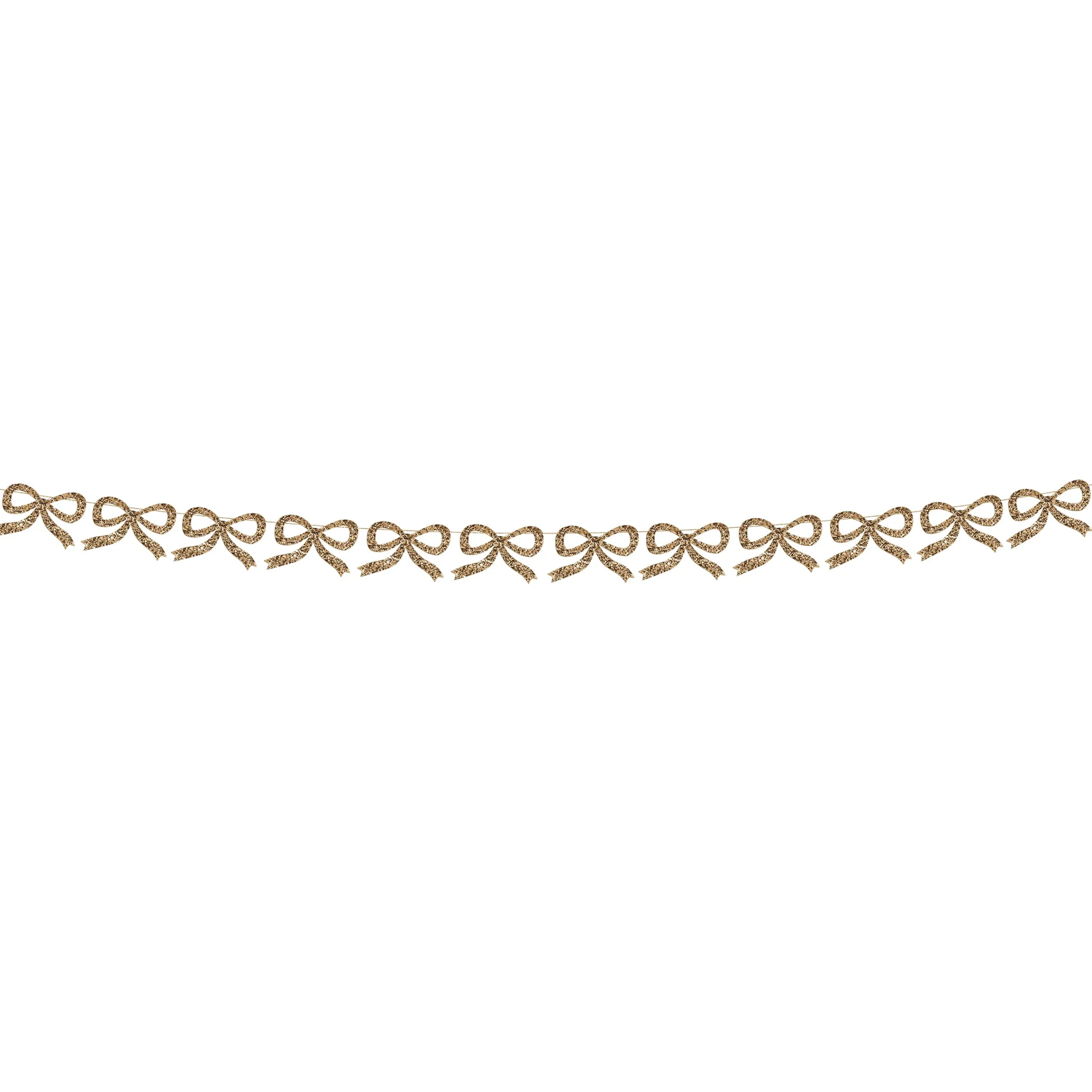 Gold Glitter Bow Garland>Meri Meri Fashion